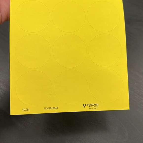 💝 10/$10 💝 Yellow Printable Circle Stickers Pack - Picture 7 of 7